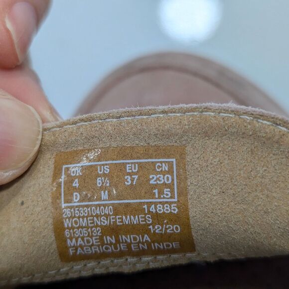 Clarks Women's Trish Rose Penny Oxford Loafer Rose Suede leather size 6.5 comfy - Picture 4 of 8